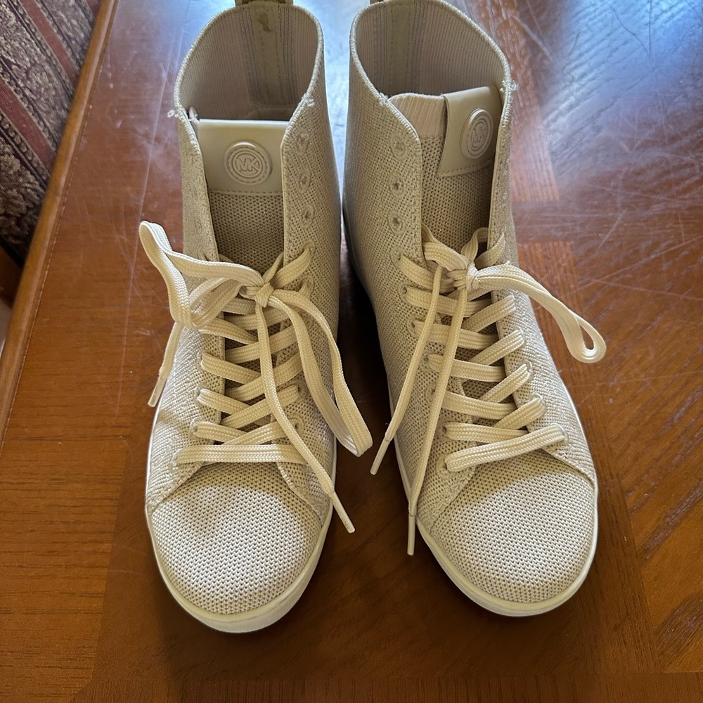 Michael Kors Cream High-Top Sneakers
